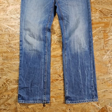 Spodnie Jeansowe HUGO BOSS Męskie Proste Błękitne Jeans Denim Dżins 34x34