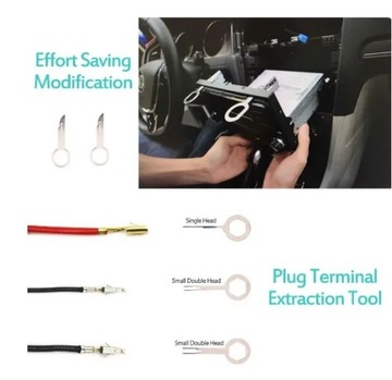 Рычаги съемника для демонтажа пластиковых фиксаторов обивки магнитолы