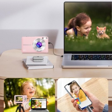 ПОРТАТИВНАЯ ЦИФРОВАЯ КАМЕРА HD 1080P СО ВСПЫШКОЙ розовая