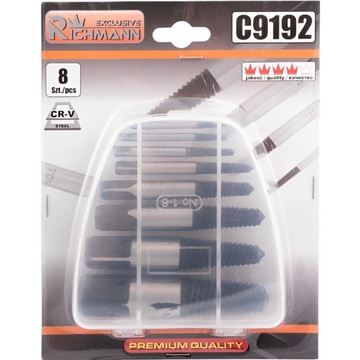ЭКСТРАКТОРЫ ДЛЯ СЛОМАННЫХ ПОВРЕЖДЕННЫХ ВИНТОВ M3-M50 SOLID STRONG RICHMANN C9192