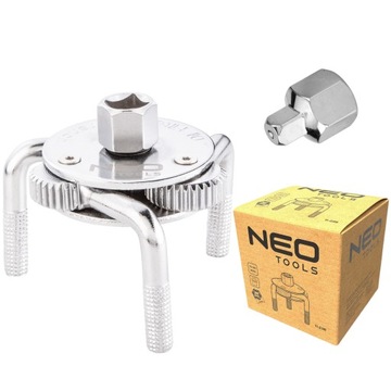 КЛЮЧ NEO ДЛЯ МАСЛЯНЫХ ФИЛЬТРОВ, ТРЕХРУЧНЫЙ, САМОЗАЖИМНЫЙ, 75-120 мм