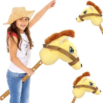 KOŃ NA KIJU ZABAWKA GŁOWA KONIA HOBBY HORSE KONIK JEDNOROŻEC PREZENT DŹWIĘK