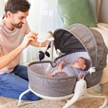 TINY LOVE LEŻACZEK BUJACZEK KOŁYSKA ŁÓŻECZKO 3w1 Z BUDKĄ LN babybjorn grey