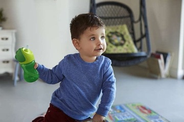 AVENT СЕРЕБРЯНАЯ КРУЖКА-БУТЫЛКА С СОЛОМОЧКОЙ 300 мл 12 м+