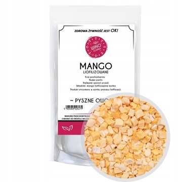 Mango liofilizowane owoce grys kwałki - 50g pyszne owoce
