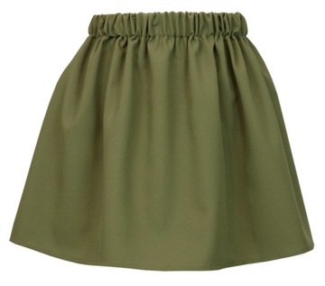 KHAKI SPÓDNICA MINI NA GUMIE GUMA UNIWERSALNA