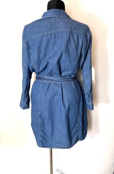H&M tunika jeansowa długa koszula sukienka 46/48 plus size