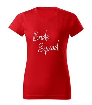 Koszulka T-shirt Bride Squad wieczór panieński