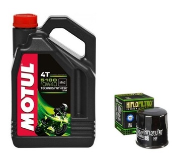MOTUL 5100 10W40 MA2 4T 4L + FILTR OLEJU HF303