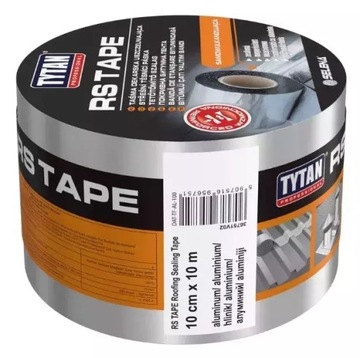 TYTAN TAŚMA DEKARSKA BITUMICZNA USZCZELNIAJĄCA 100MM X 10MB ALUMINIUM