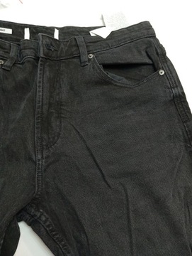Pull&Bear Czarne proste jeansy 44
