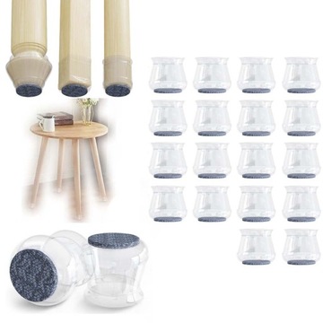 SILIKONOWE POKROWCÓW OCHRONNYCH NA STÓŁ I KRZESŁO FOTELI Z FILCEM 20SZT