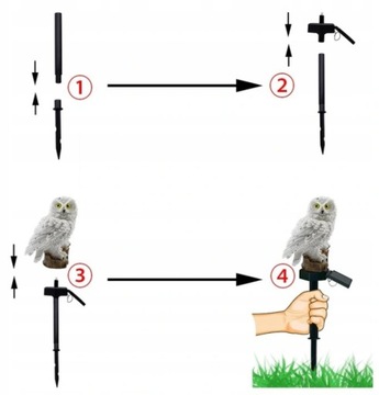 Светодиодный светильник SOLAR OWL (солнечный), декоративный IP65