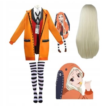Yomozuki Runa Kakegurui Cosplay Kostium Peruka