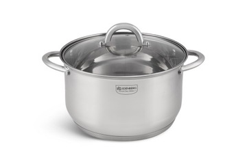 СОВРЕМЕННЫЕ БОЛЬШИЕ СТАЛЬНЫЕ ГОРШКИ НАБОР НАБОР ГОРШКОВ, 12 ЭЛЕМЕНТОВ. ЭДЕНБЕРГ 4000