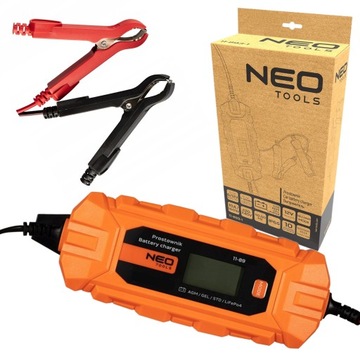 NEO АВТОМАТИЧЕСКОЕ ВЫПРЯМИТЕЛЬНОЕ ЗАРЯДНОЕ УСТРОЙСТВО 12В 10А/160ВТ ДЛЯ АККУМУЛЯТОРОВ 11-893-1