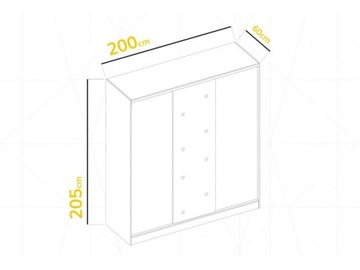 Шкаф-купе премиум-класса MEBLO 2 200 GREY, новый, функциональный, элегантный
