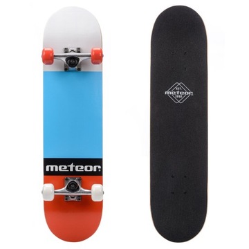 Deskorolka drewniana klasyczna Meteor Salty red/blue