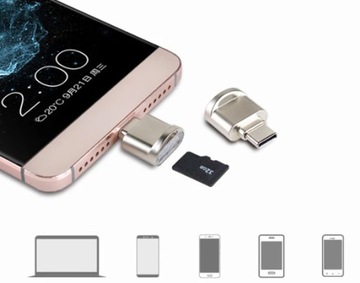 Мини-кардридер Micro SD TF USB OTG USB Type-C