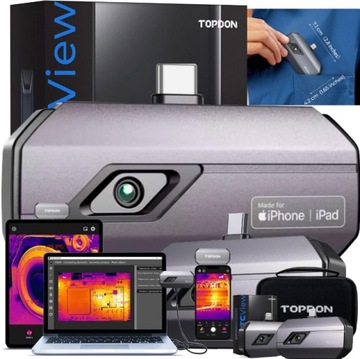 KAMERA TERMOWIZYJNA IPHONE IOS TOPDON TC002 C+ ADAPTER LIGHTING+USB C IOS