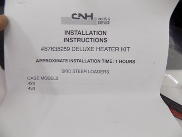 CNH CASE 420 430 КОМПЛЕКТ ВОЗДУХА НАГРЕВАТЕЛЯ ВОЗДУХА
