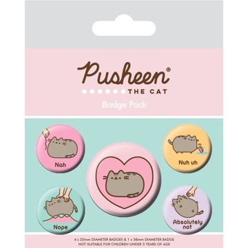 Булавки для одежды Pusheen для рюкзака, набор из 5 детских булавок