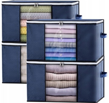TORBA Pokrowiec Etui DO PRZECHOWYWANIA Ubrań Pościeli 84L Organizer 4 szt.