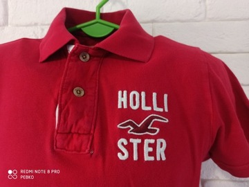 MĘSKA CZERWONA KOSZULKA POLO HOLLISTER CALI S