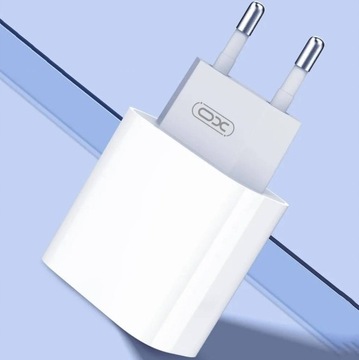 БЫСТРОЕ ЗАРЯДНОЕ УСТРОЙСТВО ДЛЯ IPHONE 20 Вт USB-C + КАБЕЛЬ 1 М