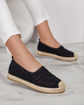 ЧЕРНЫЕ АЖУРНЫЕ ЖЕНСКИЕ ЭСПАДРИЛЬИ EVELLAM 39