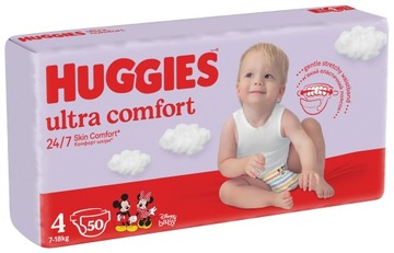 3 подгузника HUGGIES Ultra Comfort, размер 4 (7–18 кг)