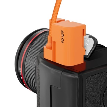 ZGCINE DT-NPF D-Tap к фиктивной батарее NPF, плетеная