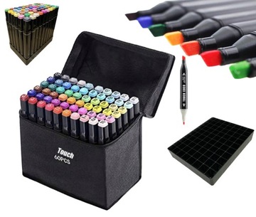 Маркеры, маркеры, фломастеры двусторонние 60 шт.