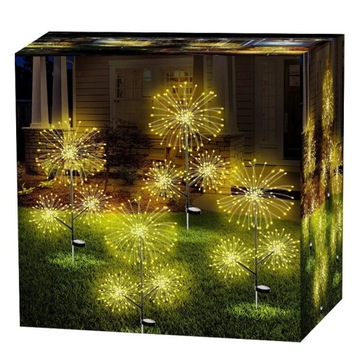 2X LAMPA SOLARNA OZDOBA OGRODOWA DRZEWKO DMUCHAWCE FAJERWERKI 210 LED