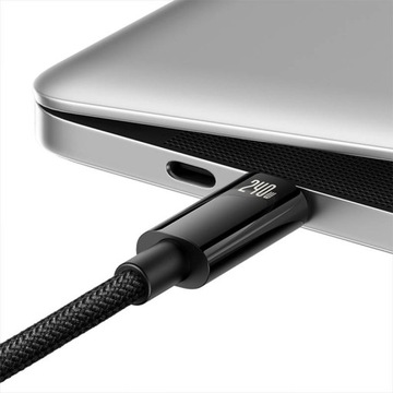 Кабель USB C - USB C 480 Мбит/с 240 Вт 1 м Baseus Tungsten Gold CAWJ040101 - черный