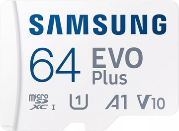 Карта памяти Samsung Evo+ microSD 64 ГБ 130/U1 A1 (2022 г.)