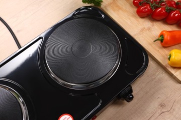 ЭЛЕКТРИЧЕСКАЯ ПЛИТА С ДВУМЯ КОНФОРМАМИ, ПОРТАТИВНАЯ МОЩНОСТЬ HOT HOT 2600 Вт