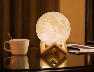 НОЧНИК ЛУНА ЛАМПА 3D 25 СМ НАСТРОЕНИЕ ДЛЯ ДЕТЕЙ 3D ПРОСТРАНСТВО ПОДАРОК