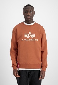 Alpha Industries Basic sveter orieškovo hnedý XXL