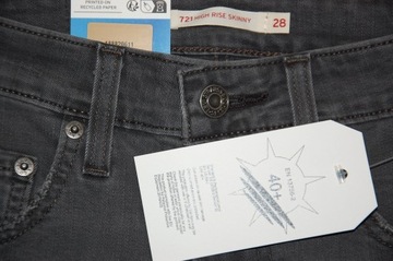 LEVIS 721 28/30 HIGH RISE SKINNY 0611 pas 72 cm