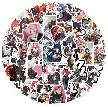 NAKLEJKI ANIME WLEPY STICKER MIX WODOODPORNE 60 szt