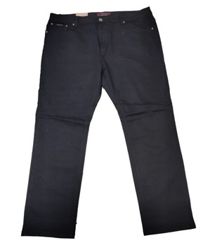 6XL Duże Spodnie Czarne Modne Strecz Pas 126cm