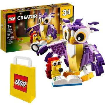 LEGO 31125 LEŚNE ZWIERZĘTA - SOWA WIEWIÓRKA JELEŃ