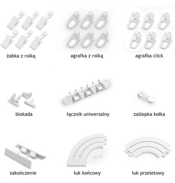 БЕЗОПАСНОСТЬ С ПОТОЛОЧНЫМ РОЛИКОМ ПВХ белый 10 шт.