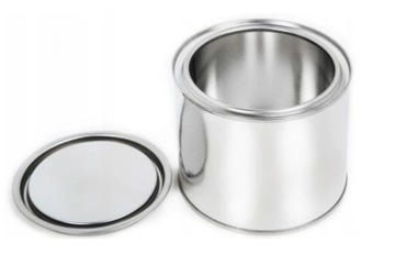 PUSZKA METALOWA 0,5L Z WIECZKIEM WCISKANYM 90X99