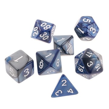 Набор из 14 многогранных кубиков для настольной игры RPG DND.