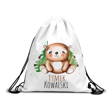 Worek Plecak Do Przedszkola Na Buty Imię MIŚ