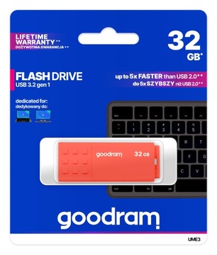 Pendrive GOODRAM UME3 32GB USB 3.2 pomarańczowy