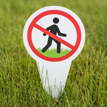 ЗНАК, ЗАПРЕЩАЮЩИЙ ХОДИТЬ ПО ГАЗОНУ НА ЗЕЛЕНОЙ ЗОНЕ