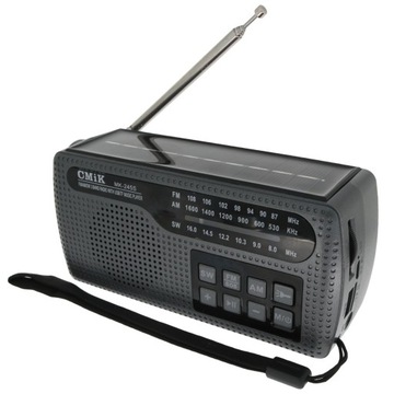 PRZENOŚNE RADIO FM AM USB SD BLUETOOTH SOLARNE